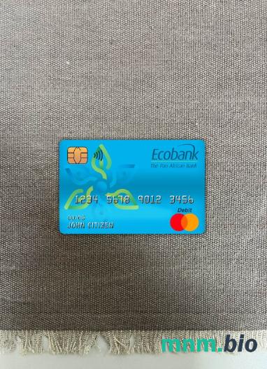 Cameroon Ecobank bank master obciążyć card wygląd fotograficzny skan PSD + zdjęcie